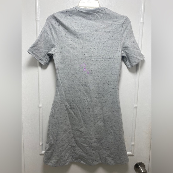 NEW AMERICAN APPAREL Grey T-Shirt Flare Dress Size M Short Sleeve - Picture 2 of 6
